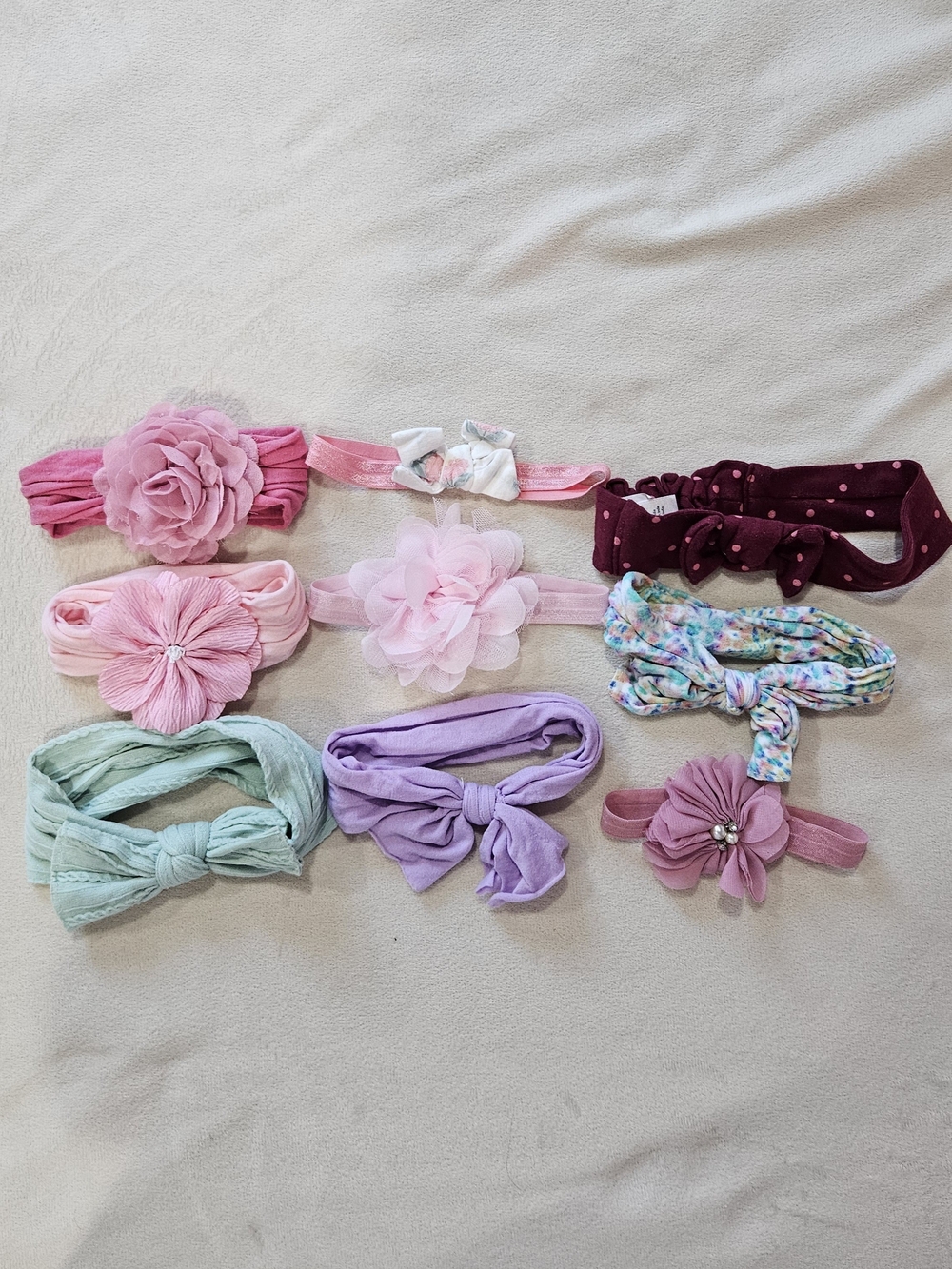 Baby Girl Floral & Knot Headband Set Of 9